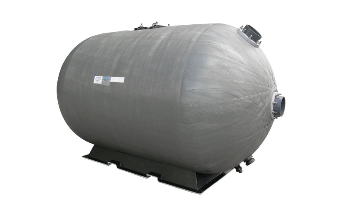 Waterco 2228091L 48" x 91" M/H Left Micron Horizontal Commercial Sand Filter