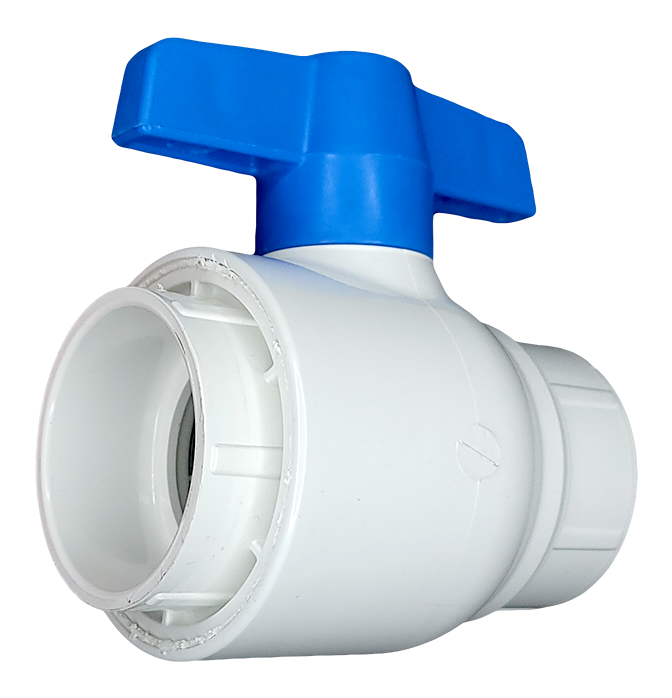 1" Slip White PVC 150 psi Utility Ball Valve | SPRBV2622010