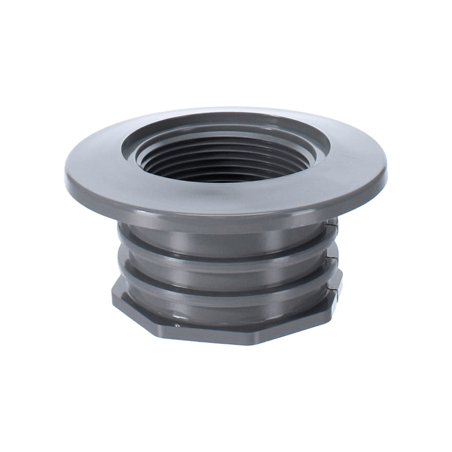 CMP Gunite Wall Fitting Gunite I/O Wall Return Fitting Woth Water Stops Gray 1.5In Fip X 1.5In Soc , 1-1/2"