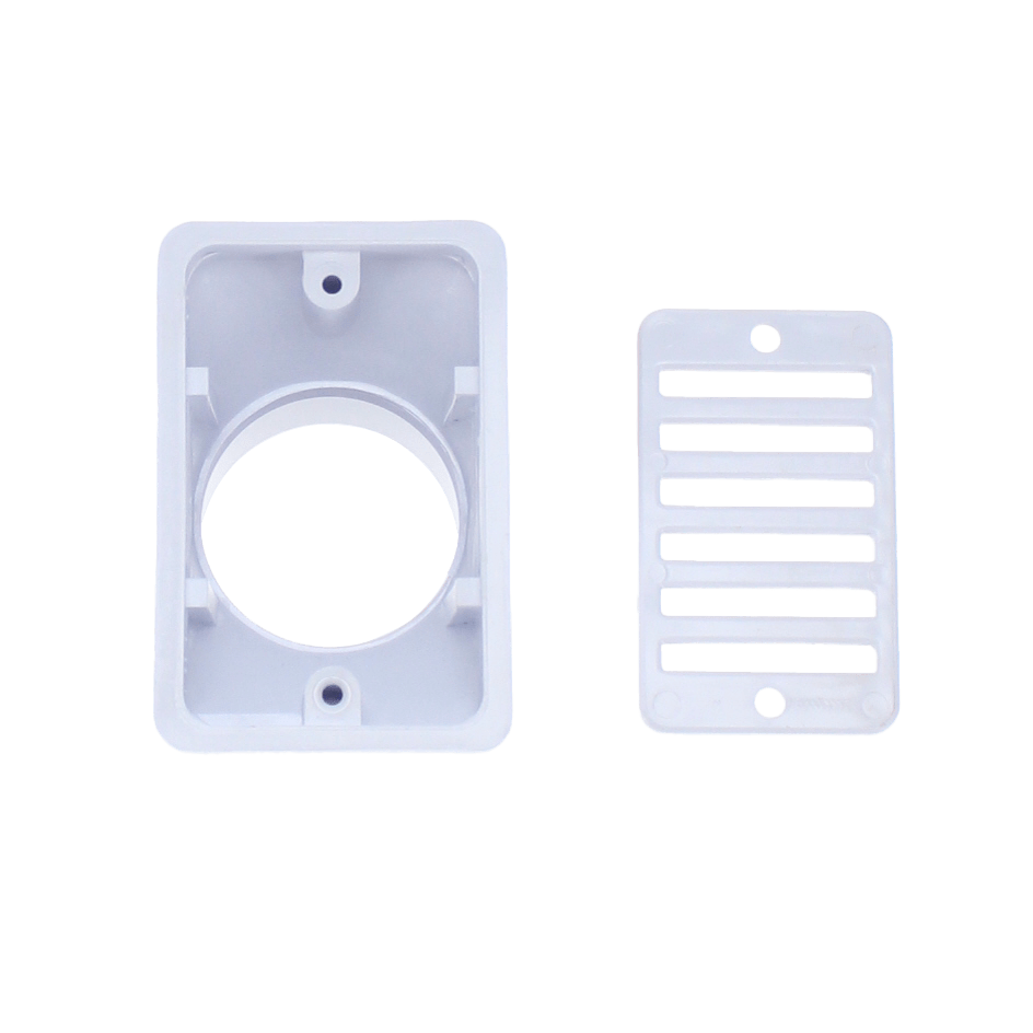 CMP Gutter Deck Drain White Fip X Soc , 2" X 2" | 25533-000-000
