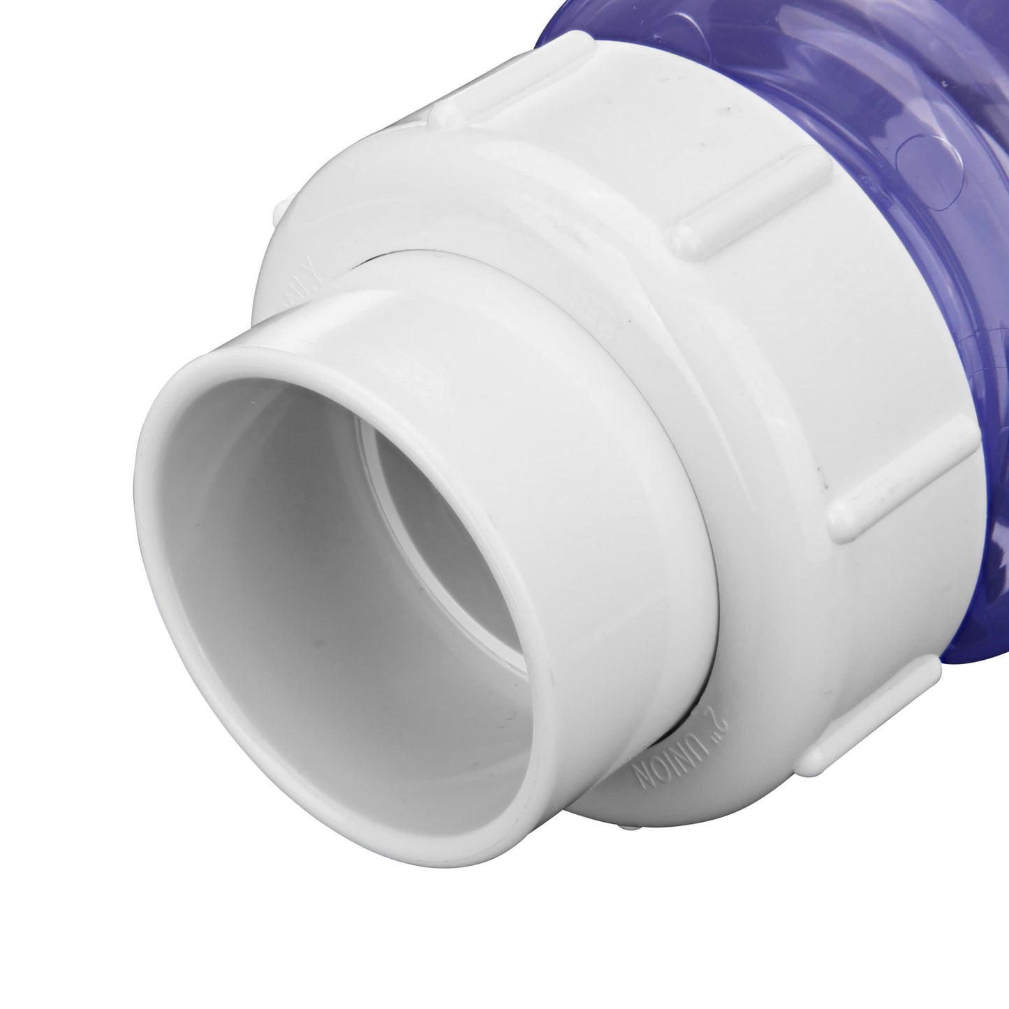 Swing Check Valve, 2" Slip Clear PVC 125 psi 1700 Series True Union Low-Profile with Flow Control