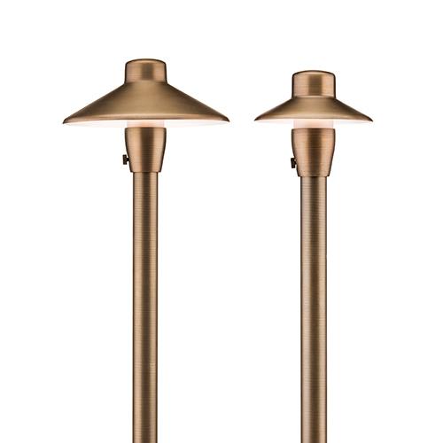 FX Luminaire Path Light, 1.6 W Ceramic G4 2700K LED Midgrade Brass | CPL7LED20W18RAB