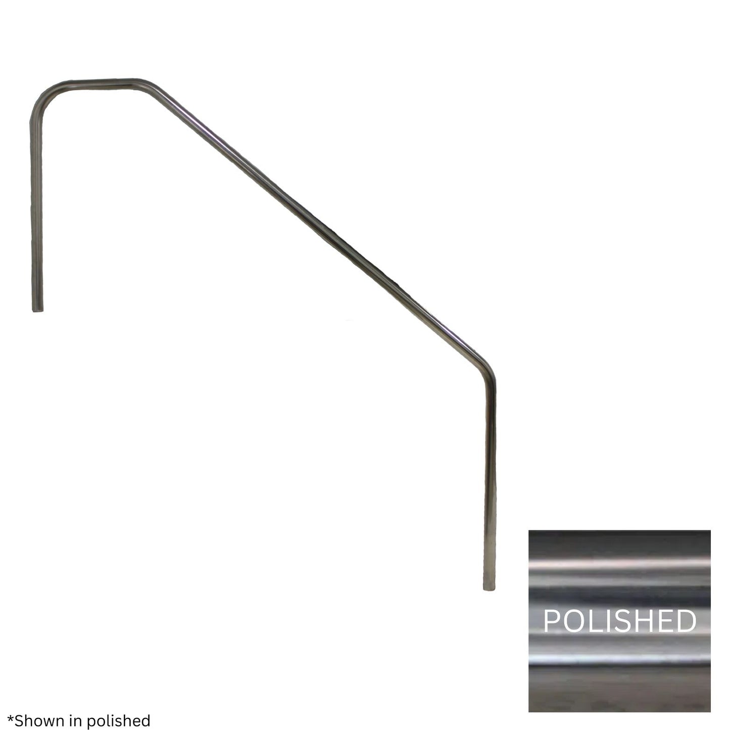 Global Classic 3 Bend 5' Stair Rail Polished .049 | Global-Rl-C49-3Bndsr5-Ss