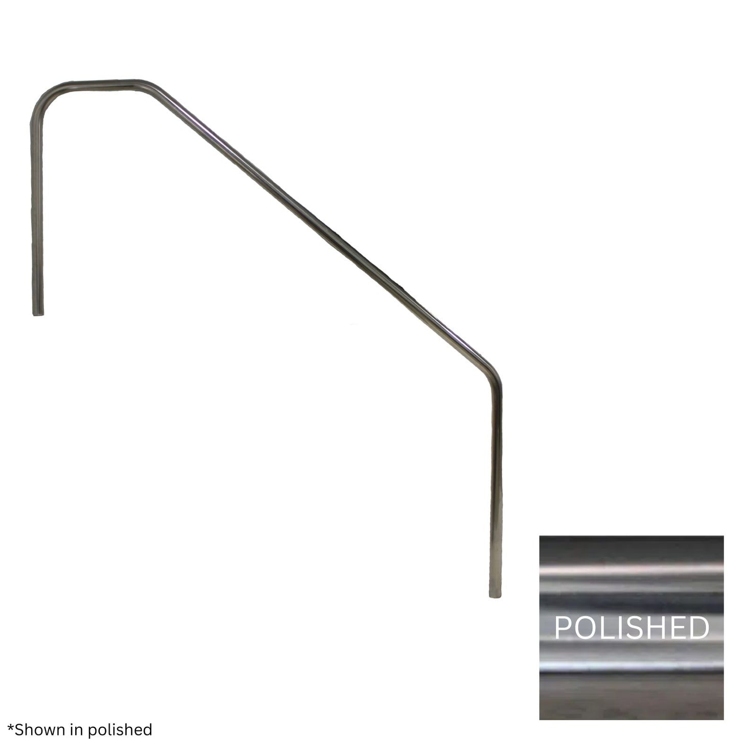 Global Classic 3 Bend 6' Stair Rail Polished .049 | Global-Rl-C49-3Bndsr6-Ss