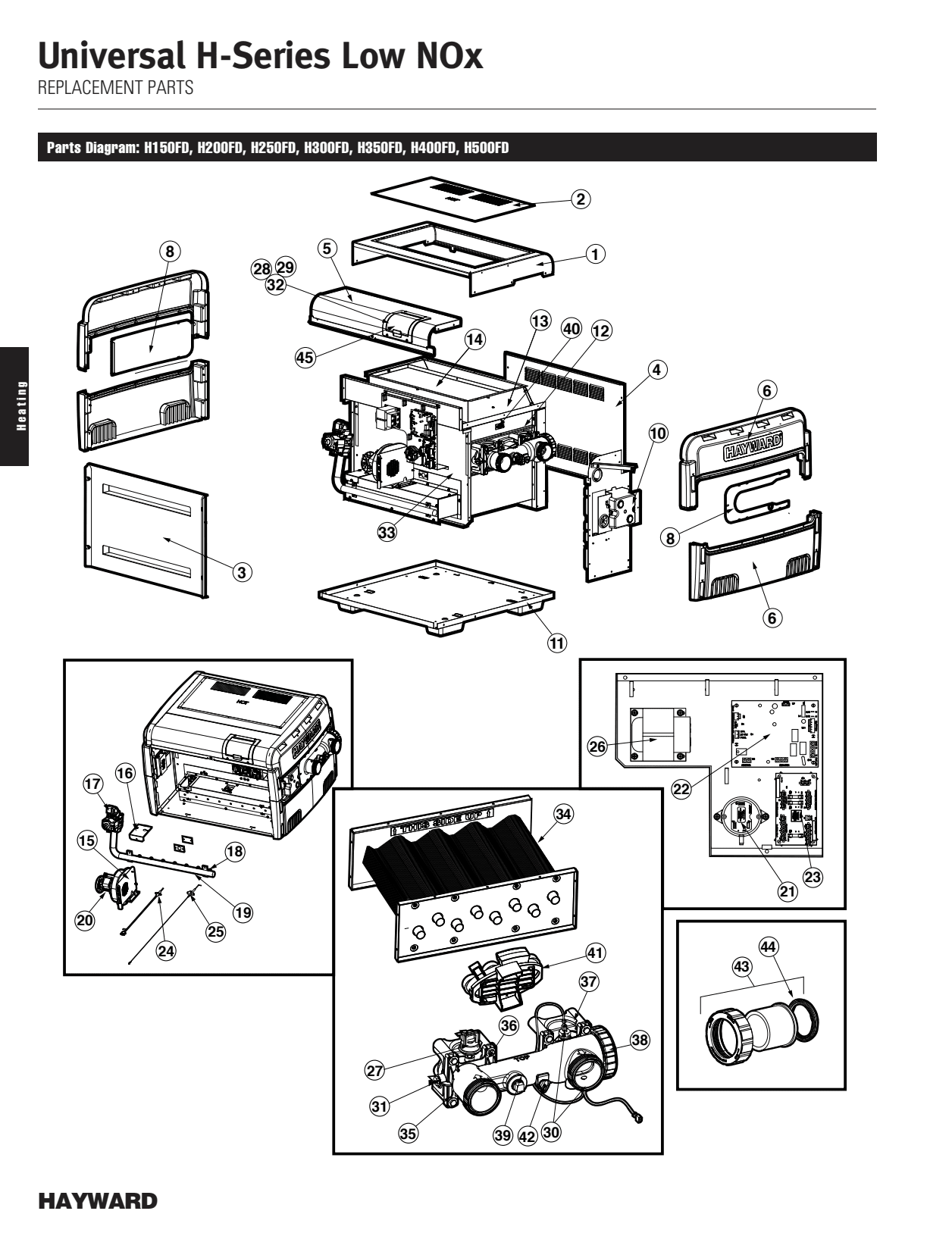 Hayward H-Series 500K BTU Heater LP to NA Quick-Change Conversion Kit | FDXLGCK1500PN