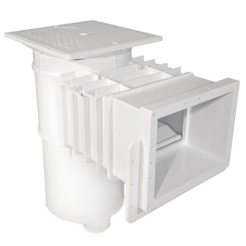 Hayward Vinyl/Fiberglass Auto-Skim Series Skimmer w/Square Cover, 2" Threaded, White | SP1084