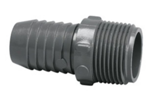 Insert Adapter, 2" Insert x MNPT Gray PVC Schedule 40