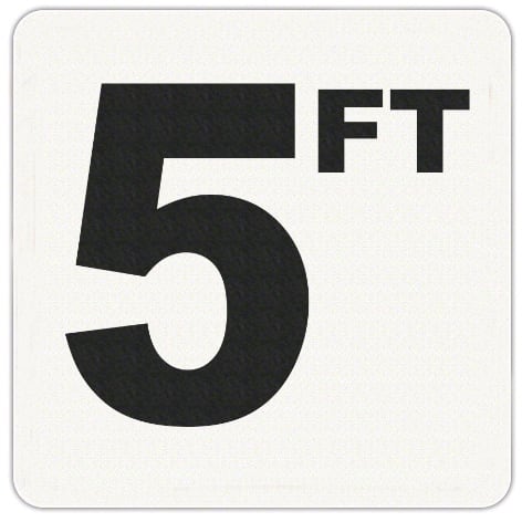 Inlays 5Ft Vinyl Depth Marker | V620050