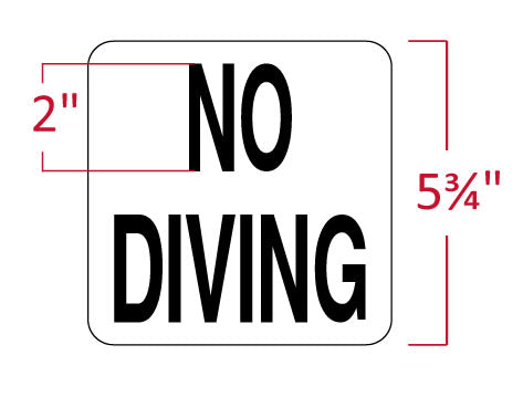 Inlays No Dive Stick On Vinyl Marker 6" | V621500