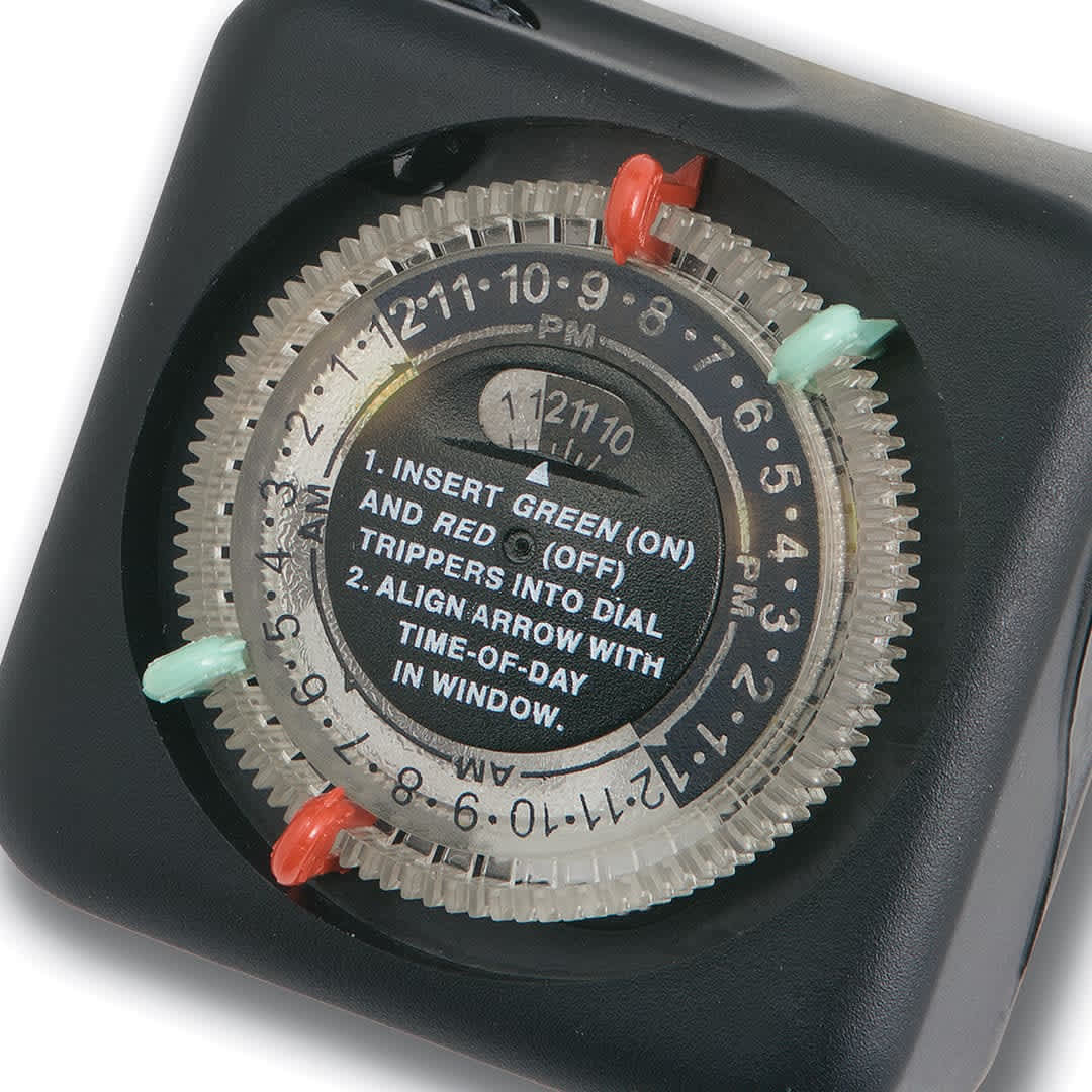 Kichler Mechanical Timer, 120 Vac Primary Black Aluminum Transformer Plug-In | 15557BK
