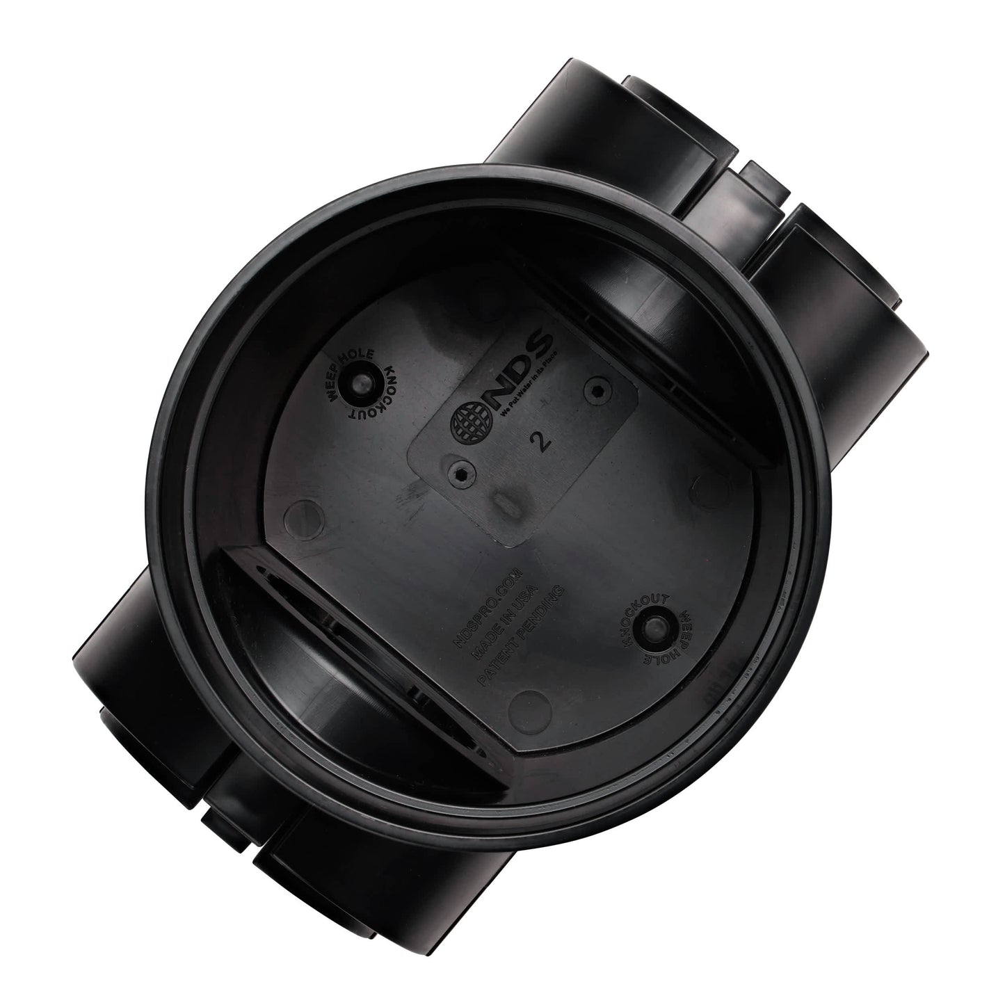 NDS Locking Outlet, 6" 2-Outlet Black Double For Spee-D Basins 10/Pack | 201