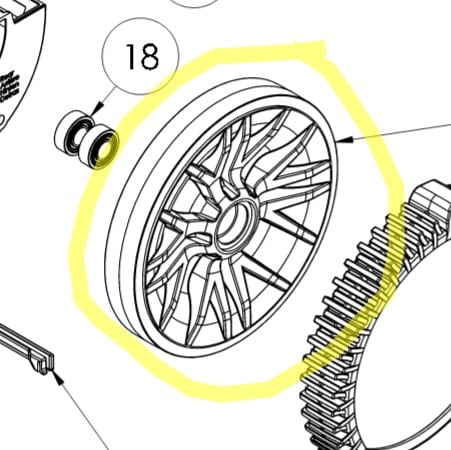 Pentair Wheel Gray V.2 Rplcmnt Part | 360480