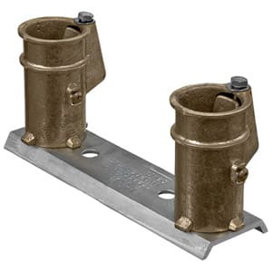 Perma-Cast 8" O.C. Handrail Anchor Set 4" Bronze Anchors | PC-4008-BC