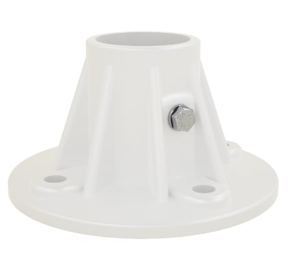 Perma-Cast 5" Slide Deck Flange 1.90" Tube, White Plastic | PF-25