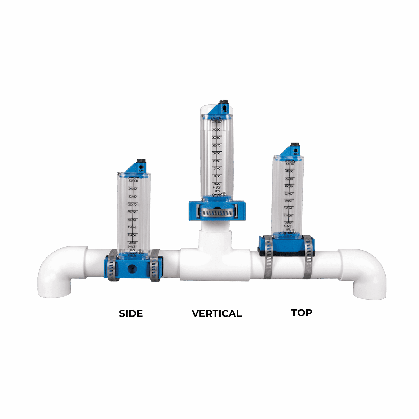 Rolachem 3" PVC Flowmeter, Vertical Mount, For Vertical Pipe, 100 - 300 Gpm , 3" | 570371V