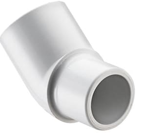 Street Elbow, 2-1/2" Spigot x Socket White PVC Schedule 40 45 Degree Standard