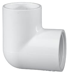 Elbow, 2" Slip x FPT White PVC Schedule 40 90 Degree