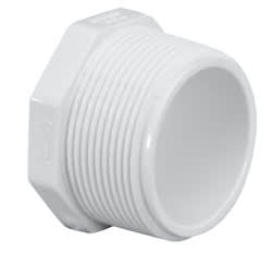 Plug, 3" MPT White PVC Schedule 40
