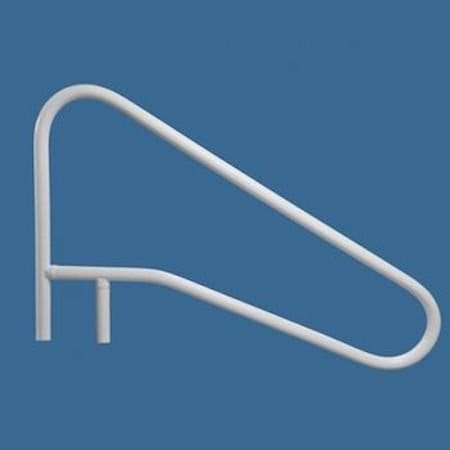 Saftron 54" Return To Deck Cross Braced Handrail Escutcheons Included White | Cbrtd-354