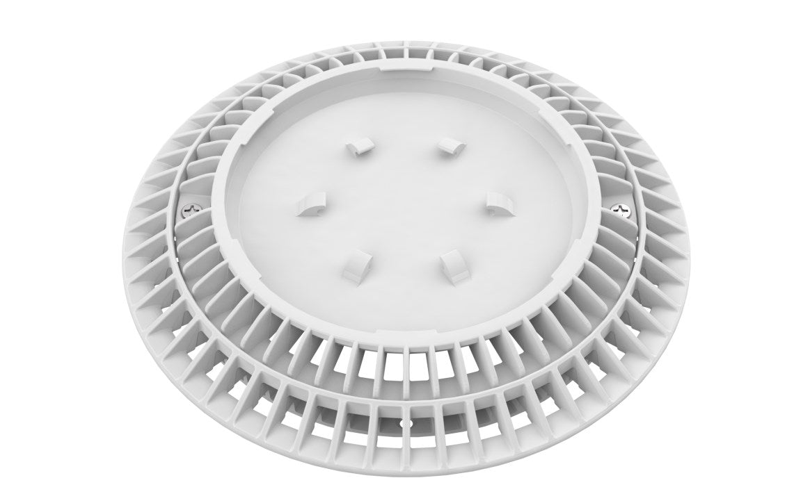 AquaStar 8" Round Color Choice Suction Outlet Cover with Screw Kit, White