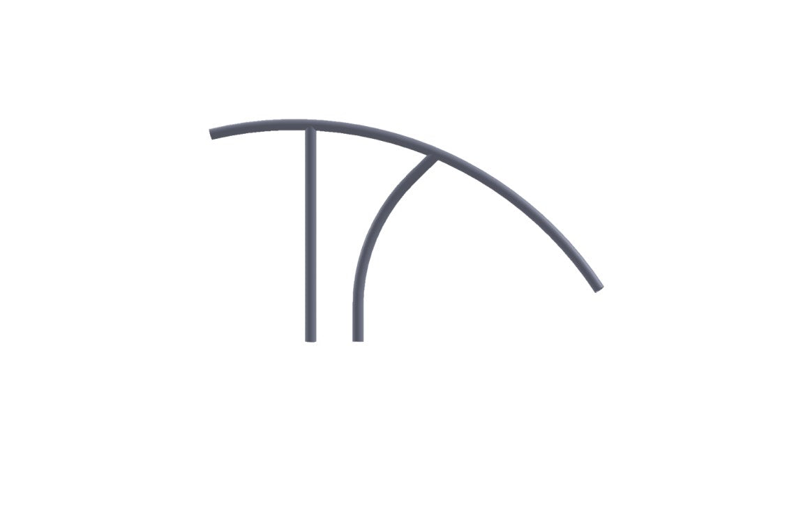 Global Pool Products Modern Handrail 66" .065 Polished - RAILMD66