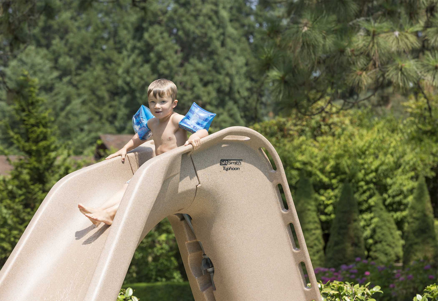 SR Smith Typhoon Pool Slide, Left Turn, Gray | 670-209-58224