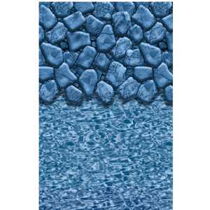 Swimline 15'x30' Oval Boulder Swirl Overlap AG Liner 48"-52" Wall | LI1530BSO25