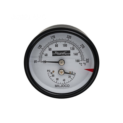 Raypak Temp & Pressuregauge 0-90 - 007205F