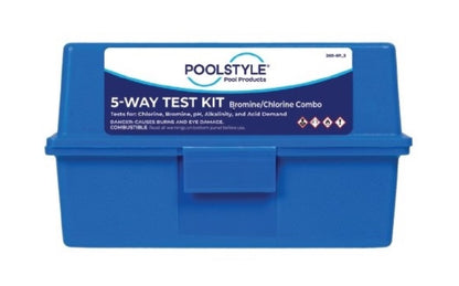 PoolStyle 22290 5-Way Test Kit with Reagent Round Block