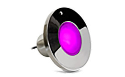 J&J Electronics 23011 ColorSplash® XG-W 100 LED 120V Polished Spa Light with 50' Cord