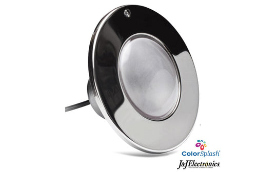 J&J Electronics 23043 ColorSplash® XG-W 300 LED 120V Polished Pool Light with 100' Cord