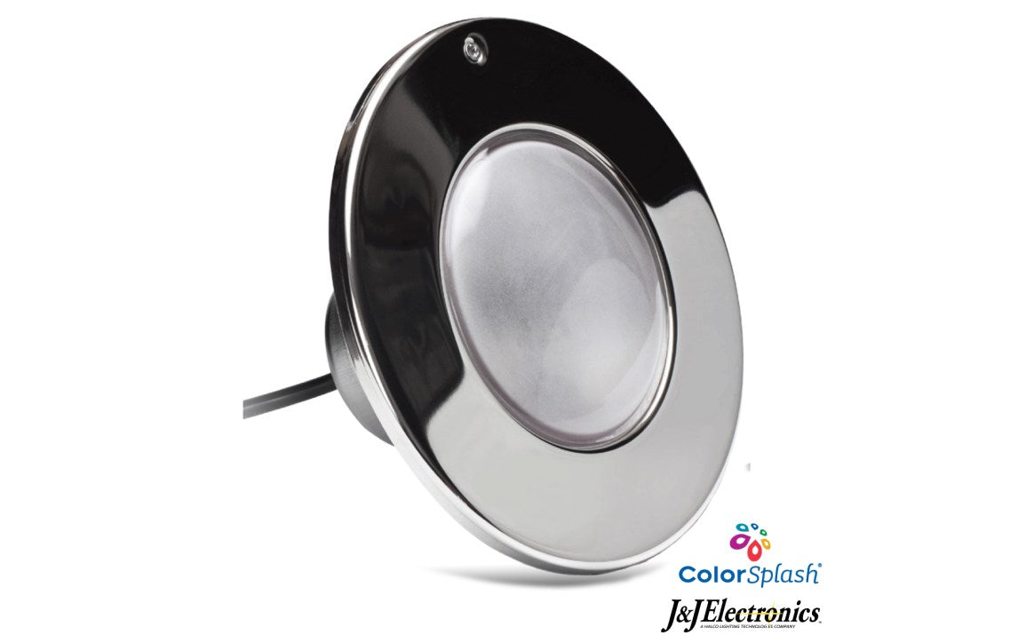 J&J Electronics 23052 ColorSplash® XG-W 300 LED 120V SwimQuip® Polished Pool Light with 50' Cord