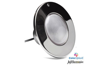 J&J Electronics 23052 ColorSplash® XG-W 300 LED 120V SwimQuip® Polished Pool Light with 50' Cord