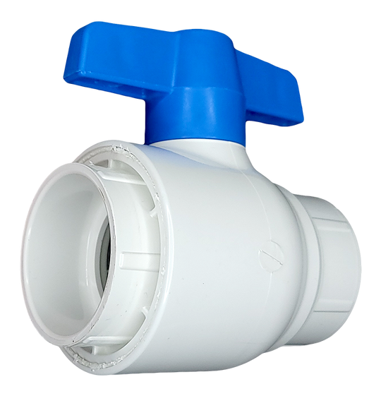 1" Slip White PVC 150 psi Utility Ball Valve | SPRBV2622010