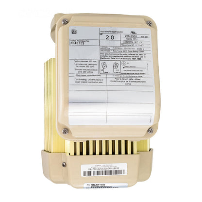 Pentair WhisperFlo SuperFlo TEFC Motor 2HP 230V Almond 354815S - view 2