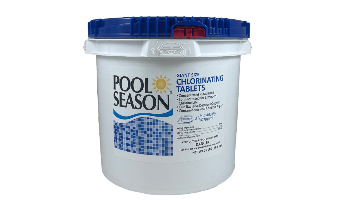 Pool Season 47251270 25 lbs 3" Giant Size Chlorinating Wrapped Tablets