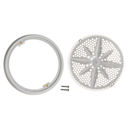 Pentair 8" StarGuard Main Drains Cover with Short Ring (single), White - 500103