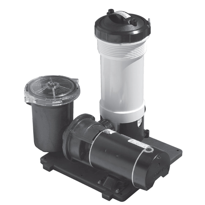 Waterway™ TWM 520-4030 100 SqFt Cartridge Filter System with 3' NEMA Cord and Trap 0.75HP
