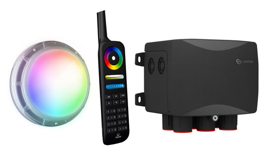 PAL 64-PAL-RAL-150-T Aqualumin Sonar Retro Pool Light with Remote, Transformer and 150' Cable