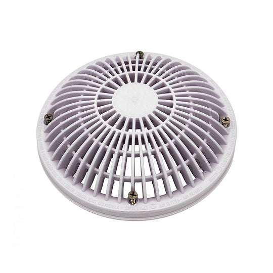 AquaStar 8" Round MoFlow Suction Outlet Cover and Mud Frame, White - 8MF101