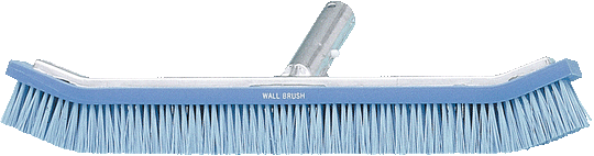 A&B Curved Wall Brush, Plastic Bristles Blue 18"  | AAB2001