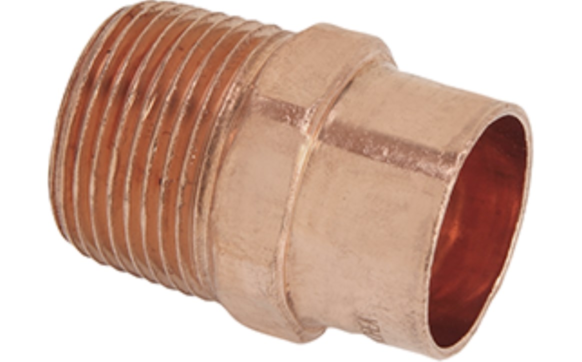 Aqualine Adapter, 1/2" Solder Cup x MNPT Copper 604 Series - 311-050