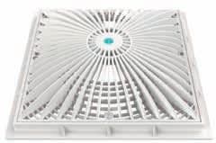 AquaStar 12" Square MoFlow Suction Outlet Cover and Mud Frame, White | 12MF101