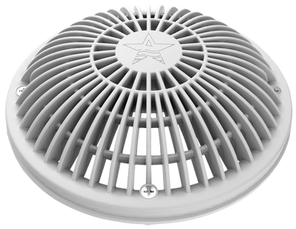 AquaStar 8" Round MoFlow Suction Outlet Cover and Mud Frame, Light Gray | 8MF103