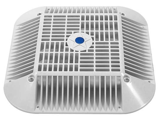 AquaStar 14" Square Anti-Entrapment Suction Outlet Cover for 9" Square Retrofits or New Construction, Light Gray | 914103