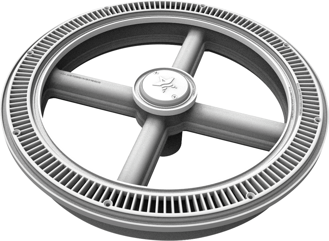 AquaStar 20" Full Circle® Suction Outlet Cover and One-Port Manufactured Sump, Dark Gray | AQSFC105