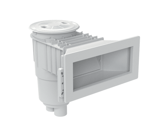 AquaStar Flow Star Wide Mouth Skimmer and Float Assembly, Basket with Square Lid and Collar for Vinyl/Fiberglass, Dark Gray | SKR3610564105