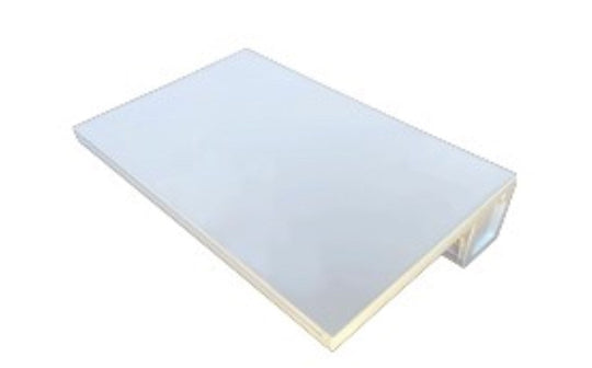 ARG Pool Waterfall Back Port 48"x1" Lip Gray - WF4801AGR