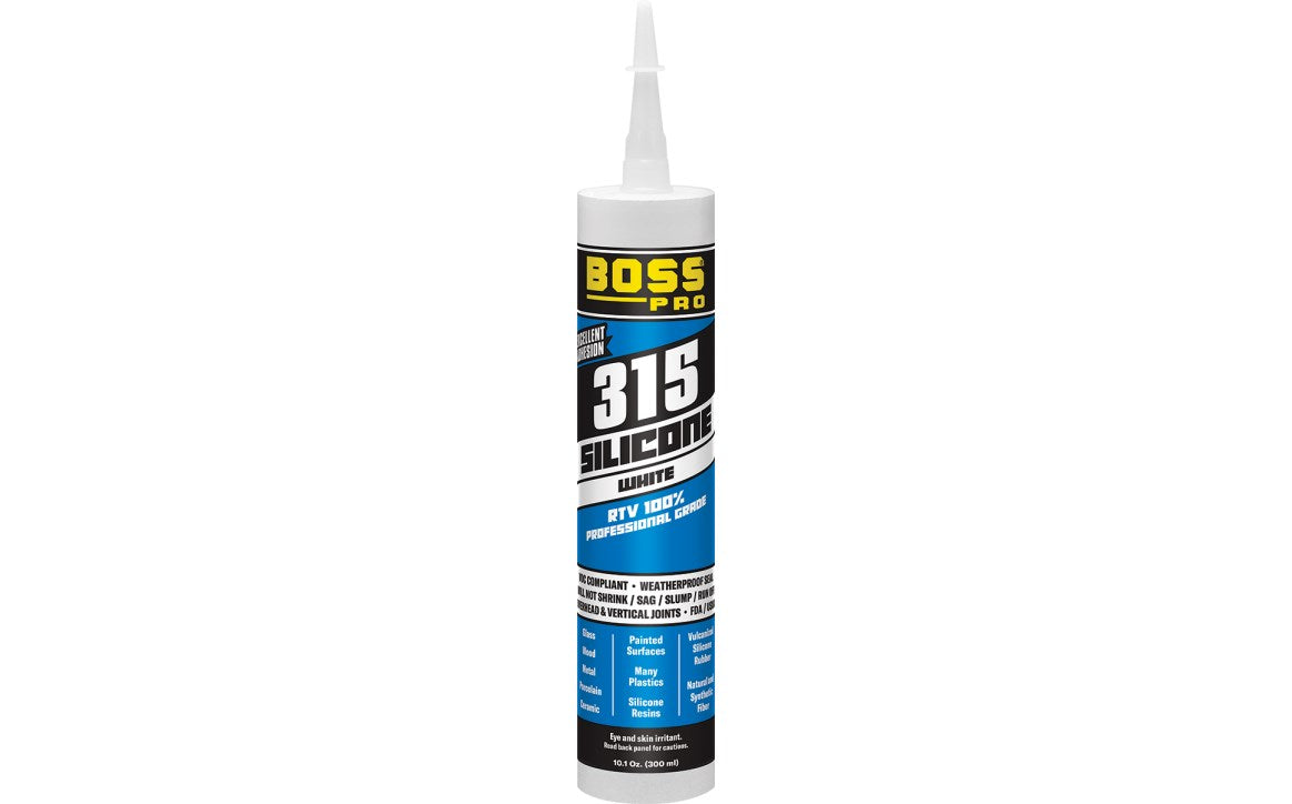 Boss 315 Rtv 100% Silicone Sealant 142201 01551BR10 8OZ Clear - 31580