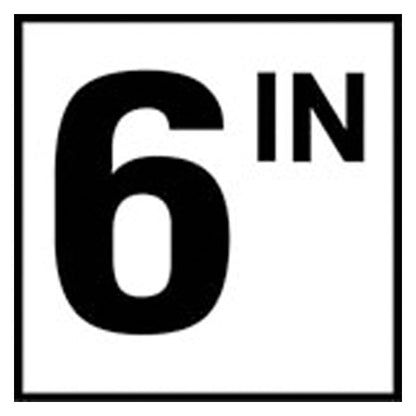Inlays 6" Sm Inlays 6 w/" Depth Marker-Ceramic Black/White Smooth 6" - C610506